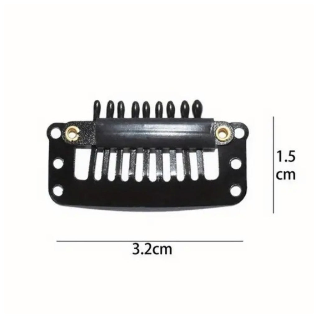 Lots de 5 clips à cheveux extension ou perruques couleur noir