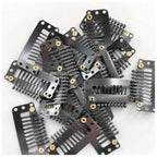 Lots de 5 clips à cheveux extension ou perruques couleur noir